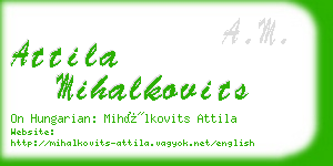 attila mihalkovits business card